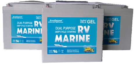 Гелевые аккумуляторы EverExceed Marine GEL Range (12 В/33-240 Ач)