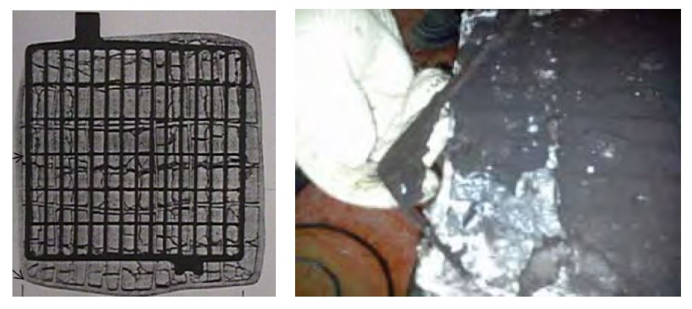 Коррозия решётки пластины