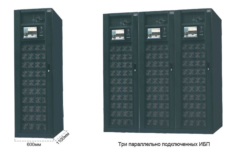 Три параллельно подключенных ИБП NetPRO