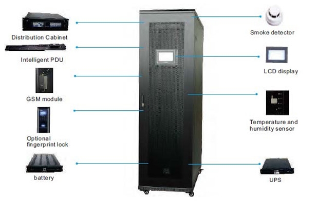 Smart IT-Cabin с сетчатой дверью для естественной вентиляции