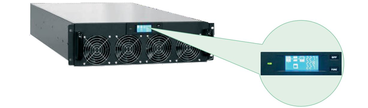 LCD дисплей для каждого модуля ИБП