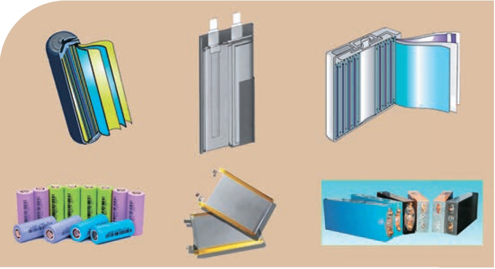 Класифікація елементів літієвих акумуляторів: циліндричні, пластинчасті, призматичні